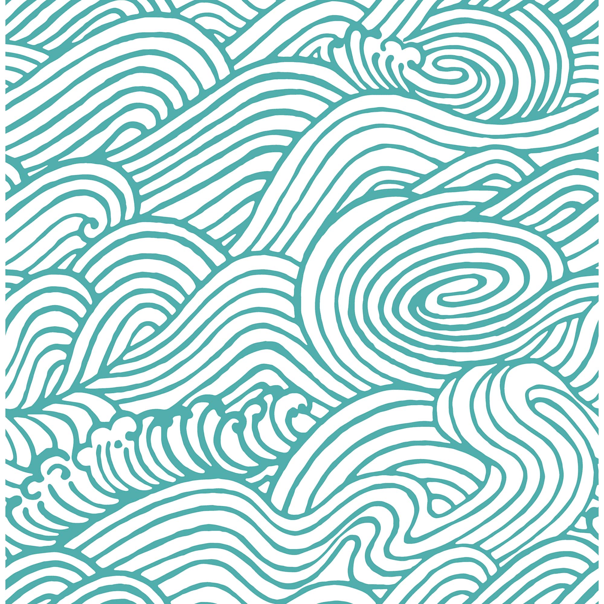 NuWallpaper Teal Saybrook Peel & Stick Wallpaper